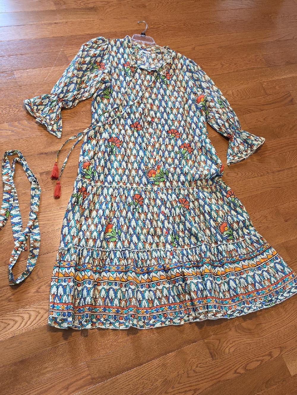 Boho Floral Tiered Maxi Dress in Multicolor